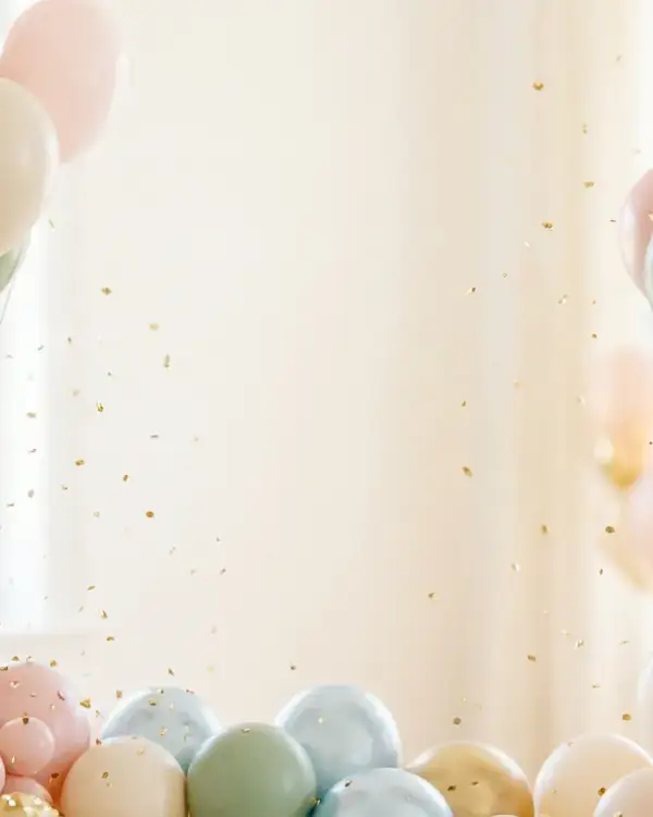 Globos en tonos pastel para una fiesta